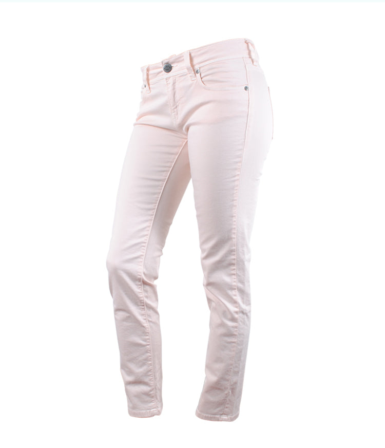 Jeans Röhre cropped bunt | rose