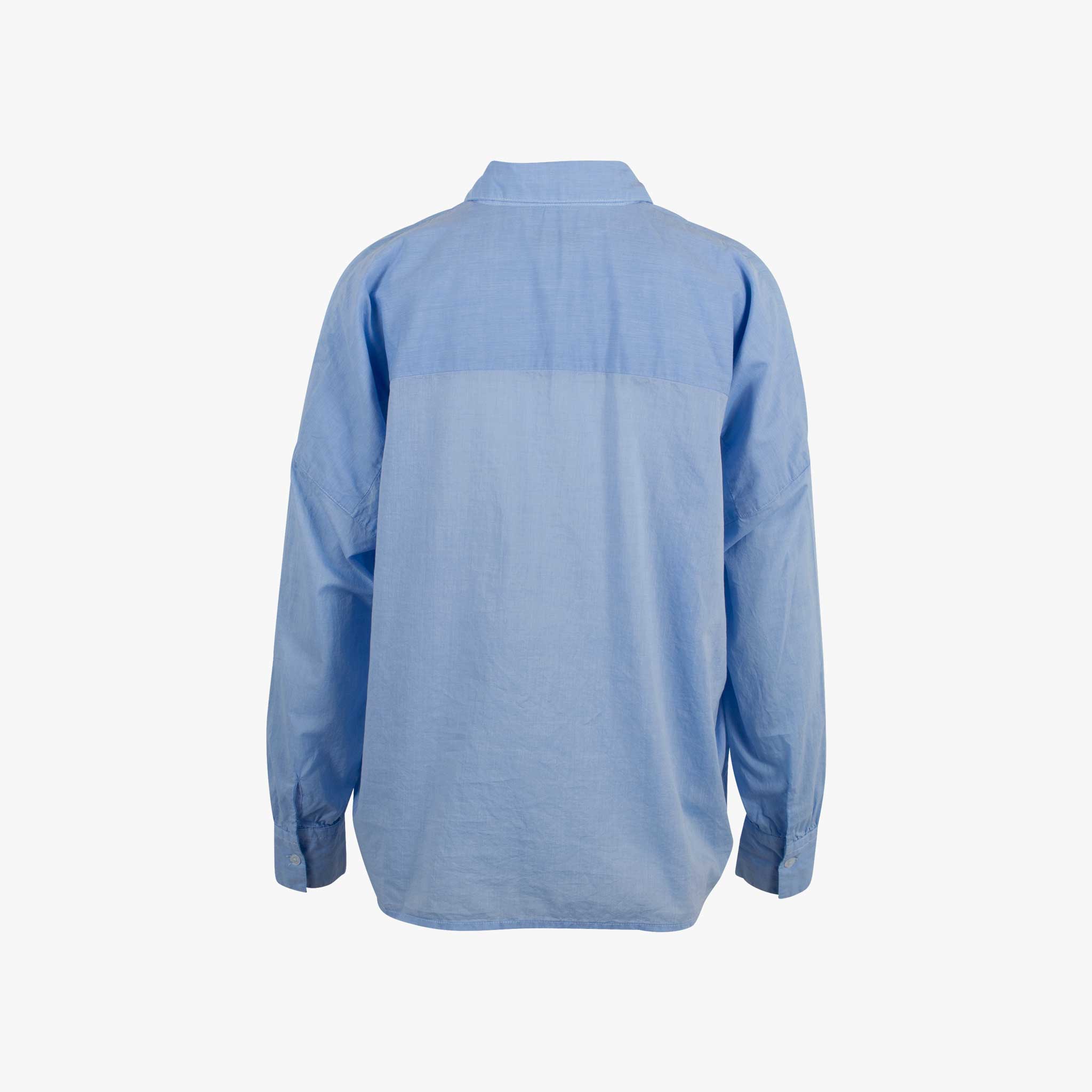 The White Shirt Bluse oversized | blau