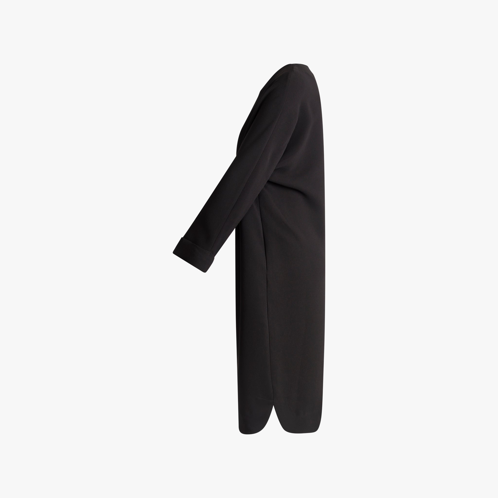 Kleid Umschlagmanschette | schwarz