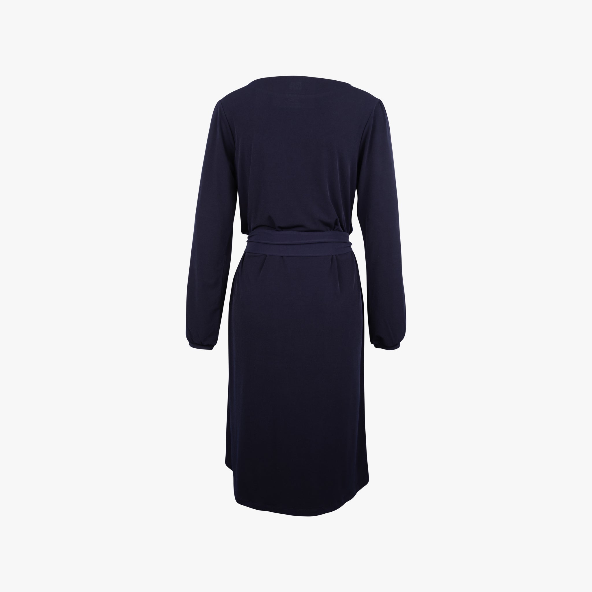 Trvl Drss Kleid Raffärmel | dunkelblau