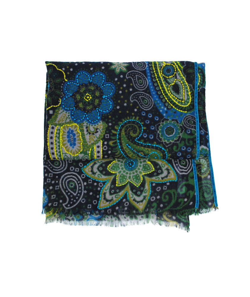 Schal Neon Stitching 70x180 | grün