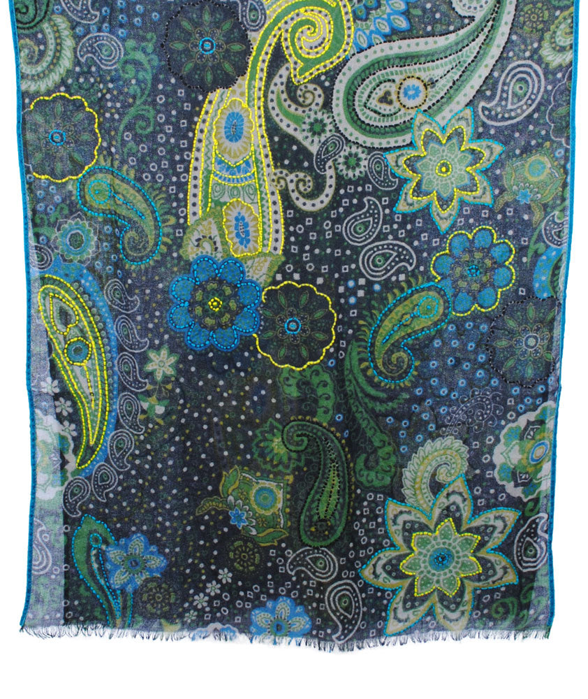 Schal Neon Stitching 70x180 | grün