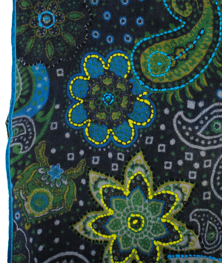 Schal Neon Stitching 70x180 | grün