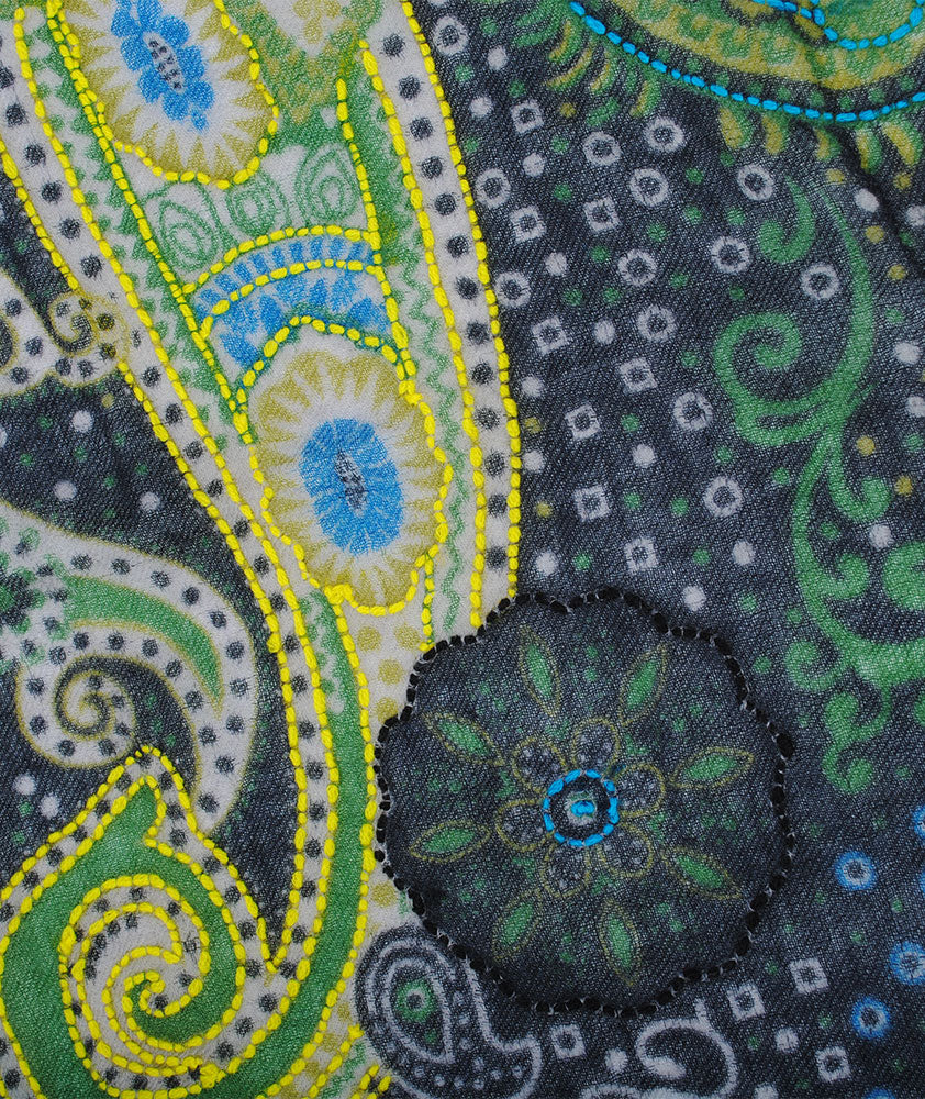 Schal Neon Stitching 70x180 | grün