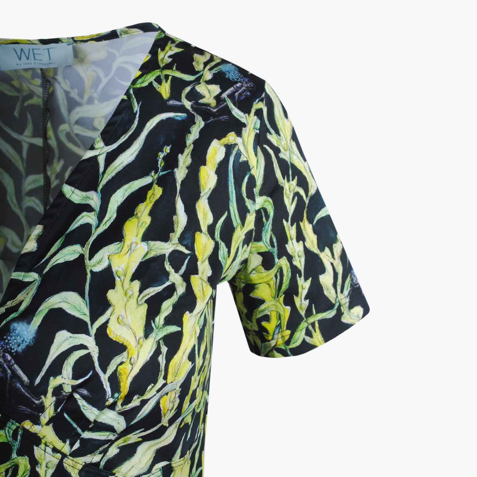 V-Kleid Megan Print (gelb, XXS) | gelb