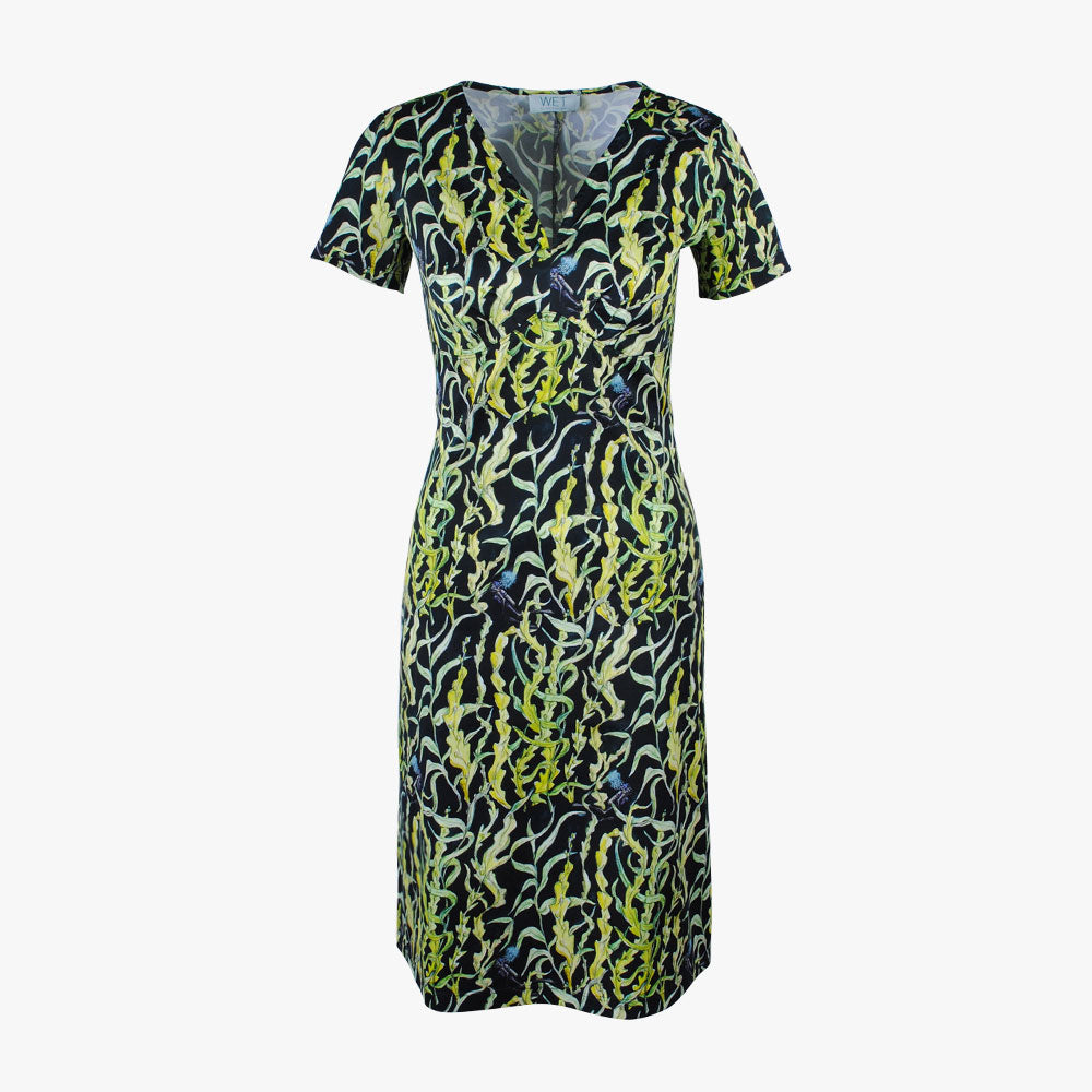 V-Kleid Megan Print (gelb, XXS) | gelb