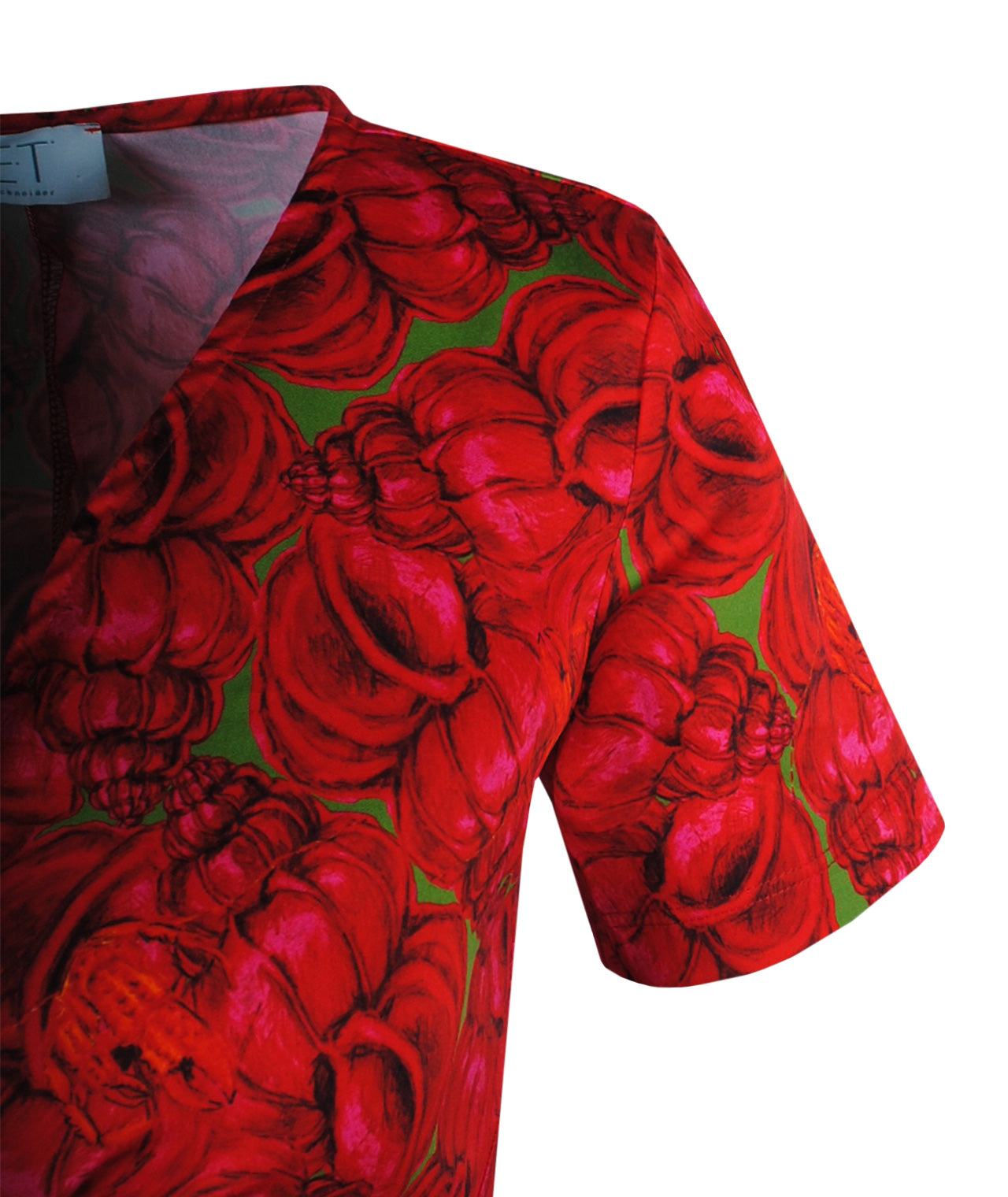 V-Kleid Megan Print | red