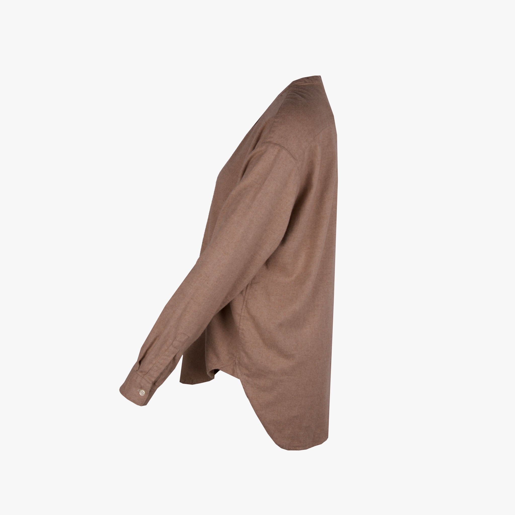 The white Shirt Hemdbluse Flanell | camel