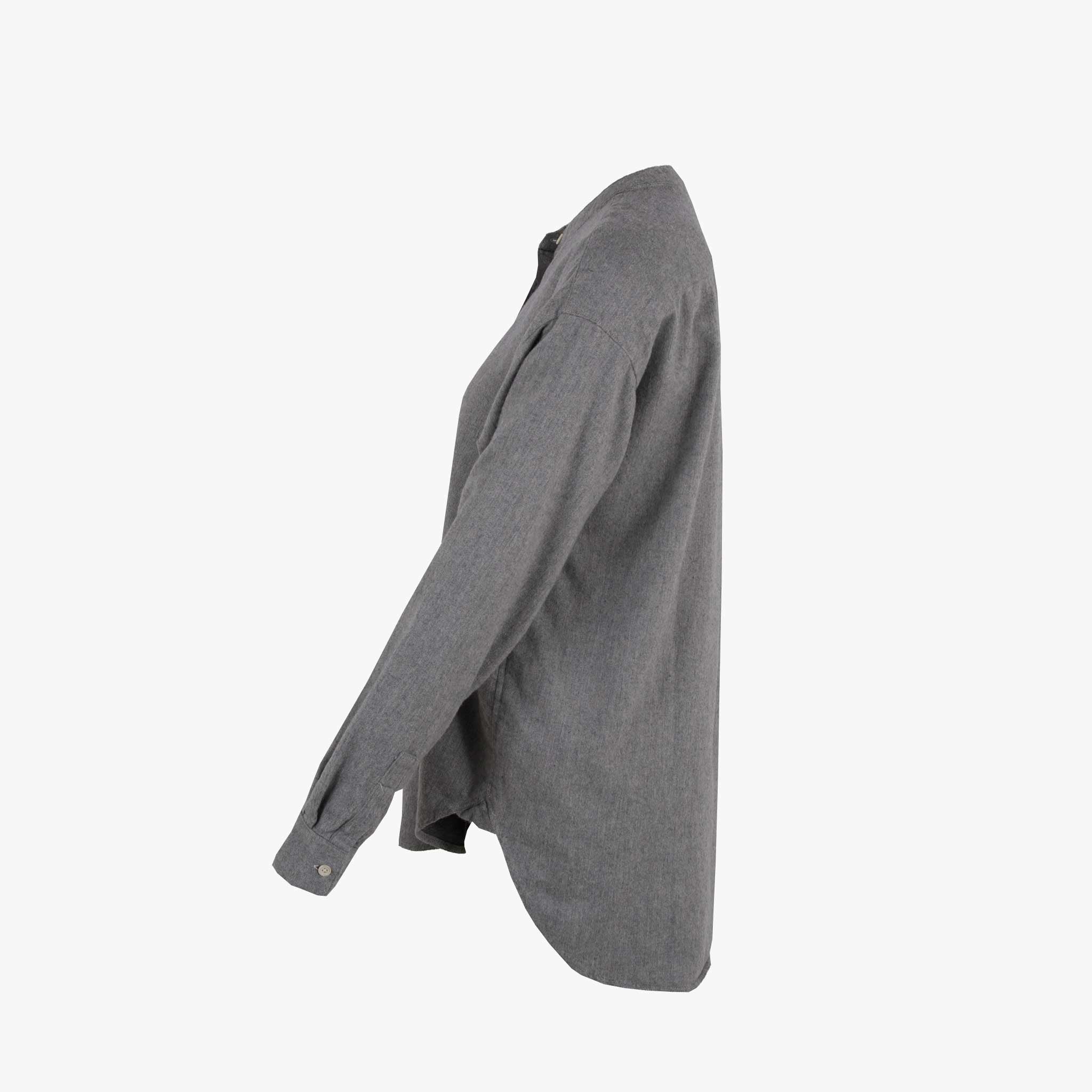 The White Shirt Hemdbluse Flanell | grau