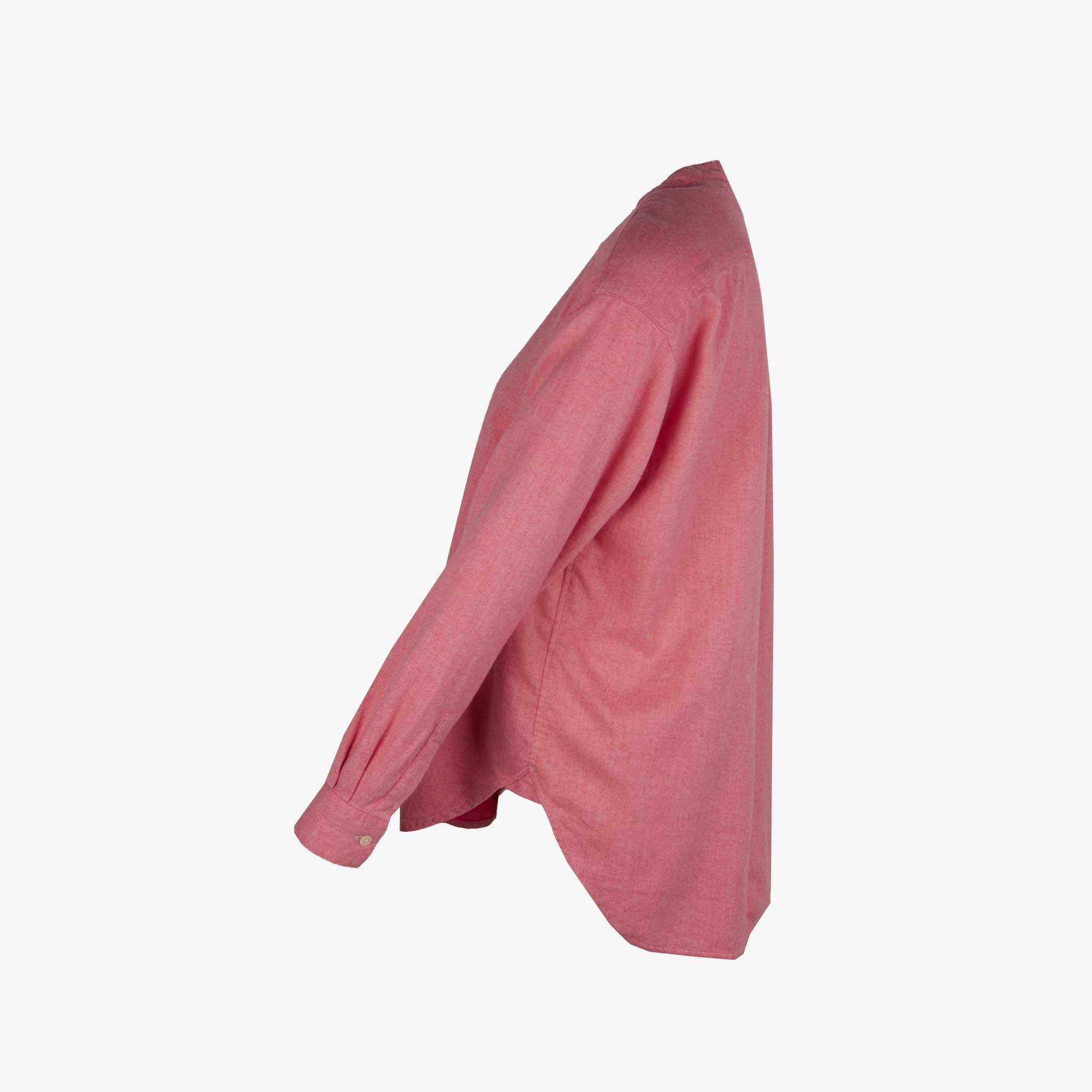 The white Shirt Hemdbluse Flanell | pink