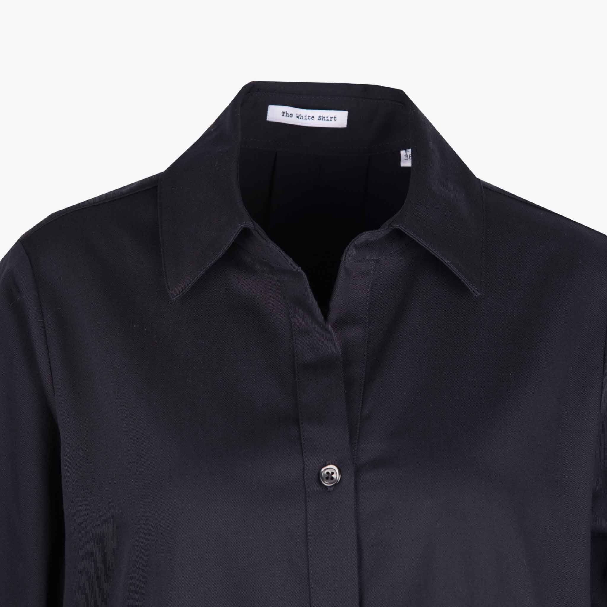 The white Shirt Kleid Twill uni | navy