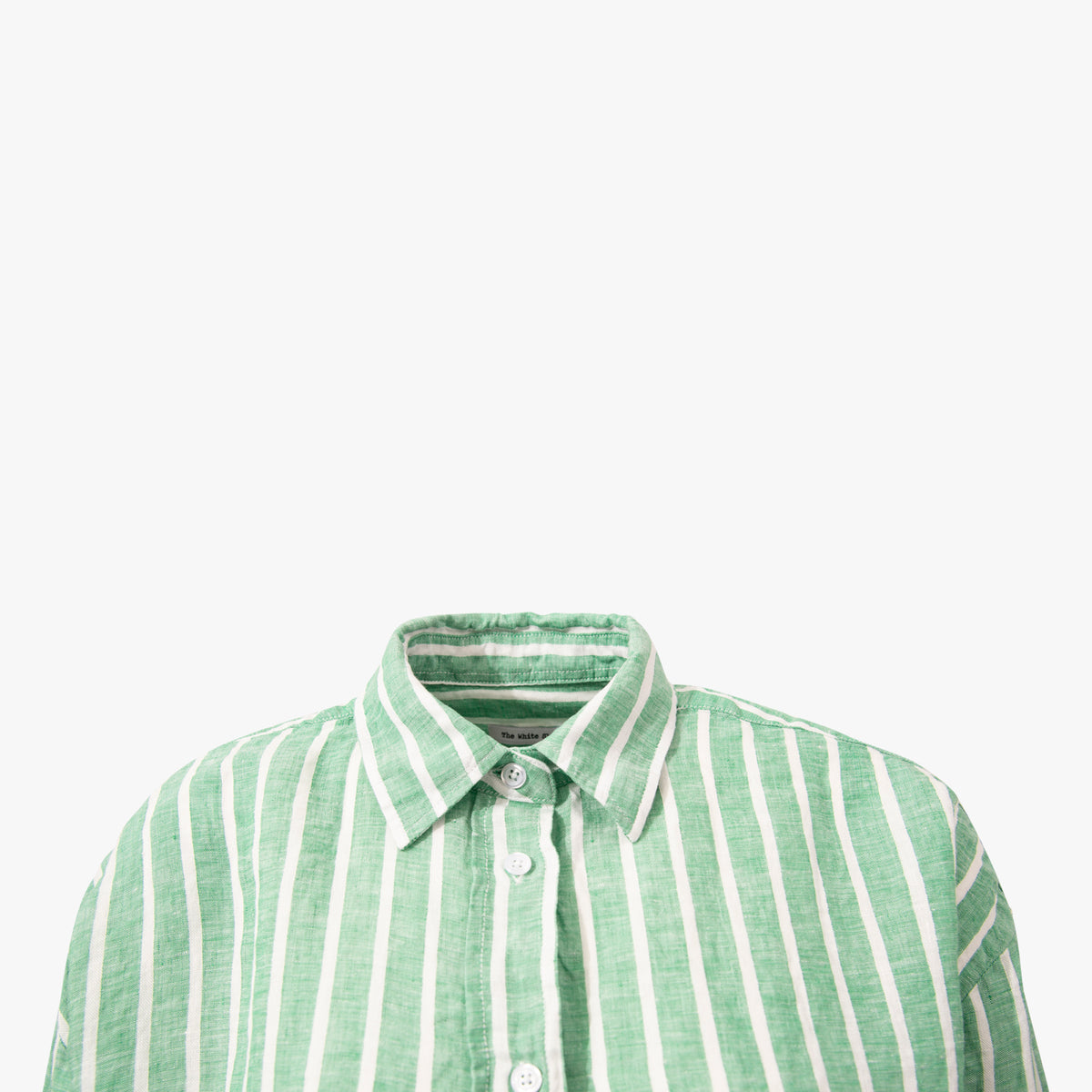1/1 Leinenbluse Streifen | grün