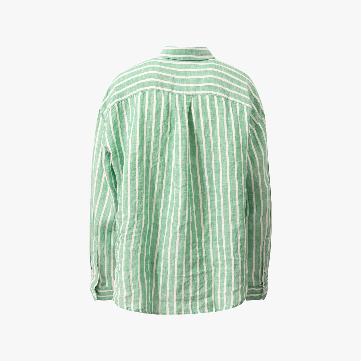 1/1 Leinenbluse Streifen | grün