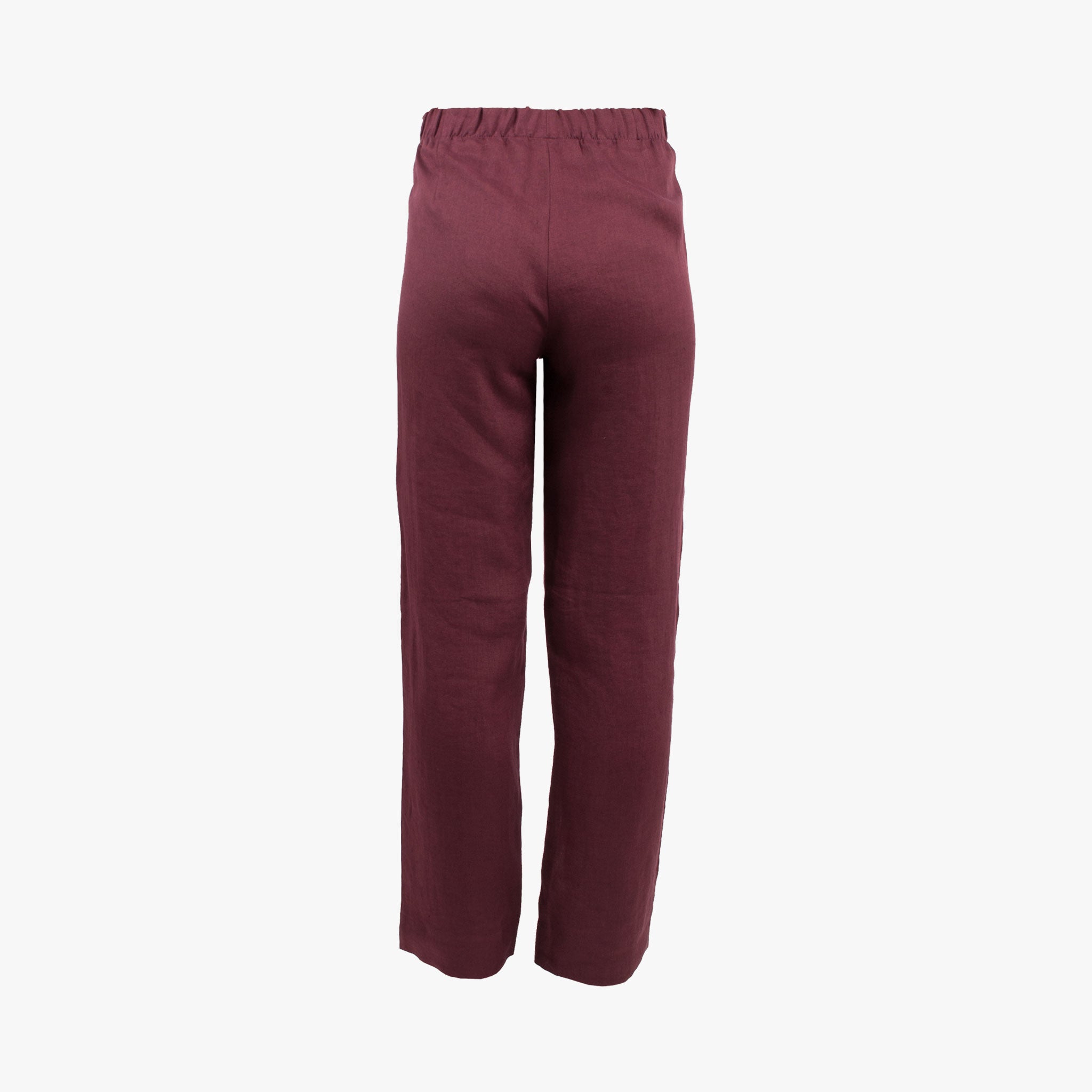 Zenggi Chinohose Leinen | bordeaux