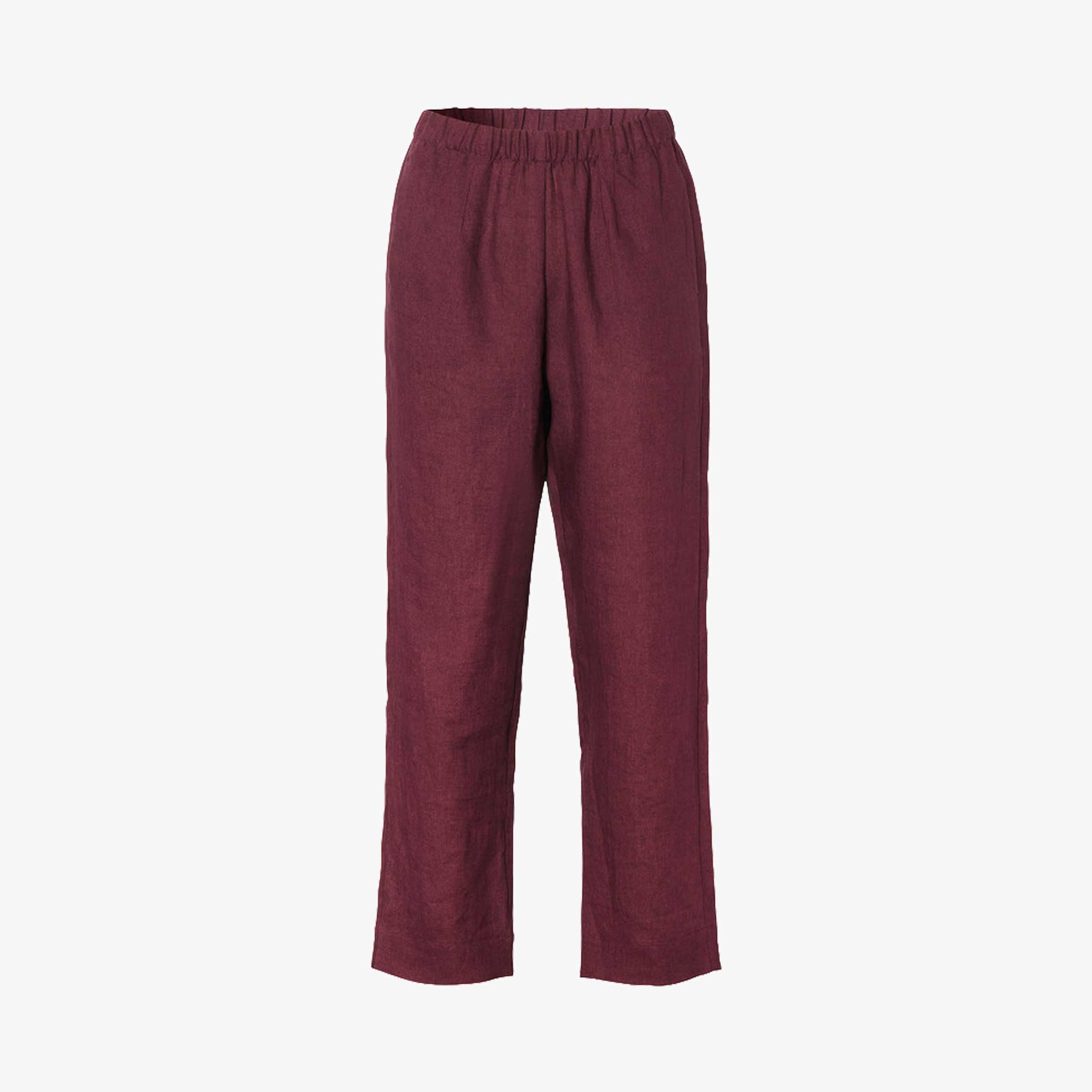 Zenggi Chinohose Leinen | bordeaux