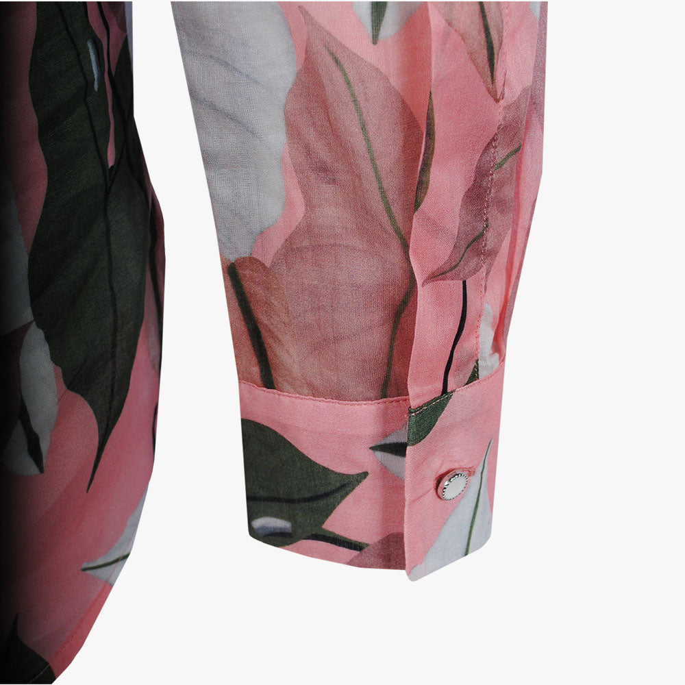 Schlupfbluse Blattwerk (rose, XXS) | rose