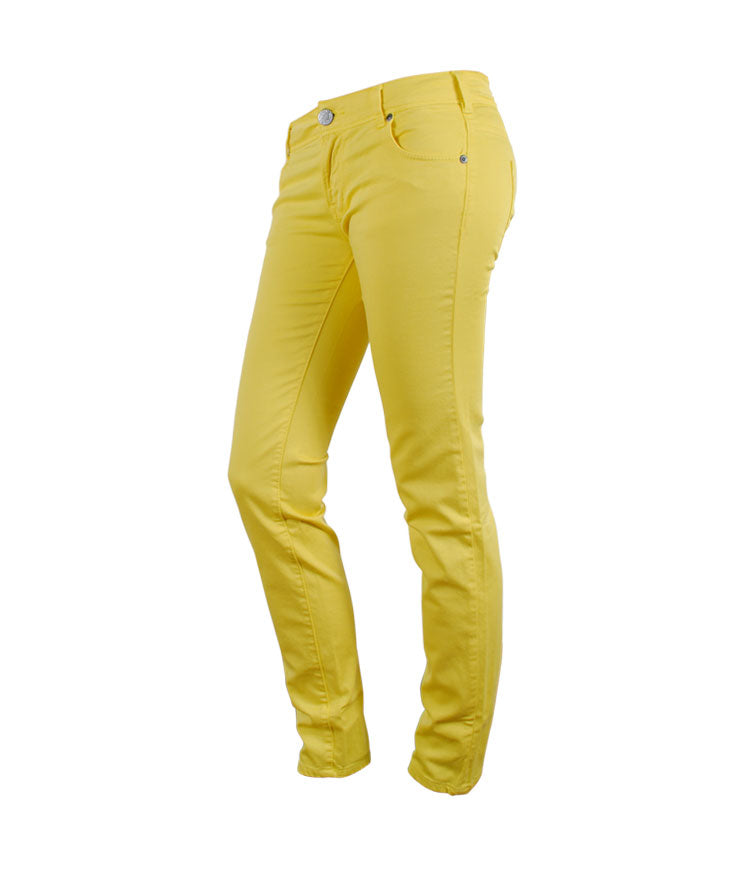 Jeans Röhre cropped bunt | gelb