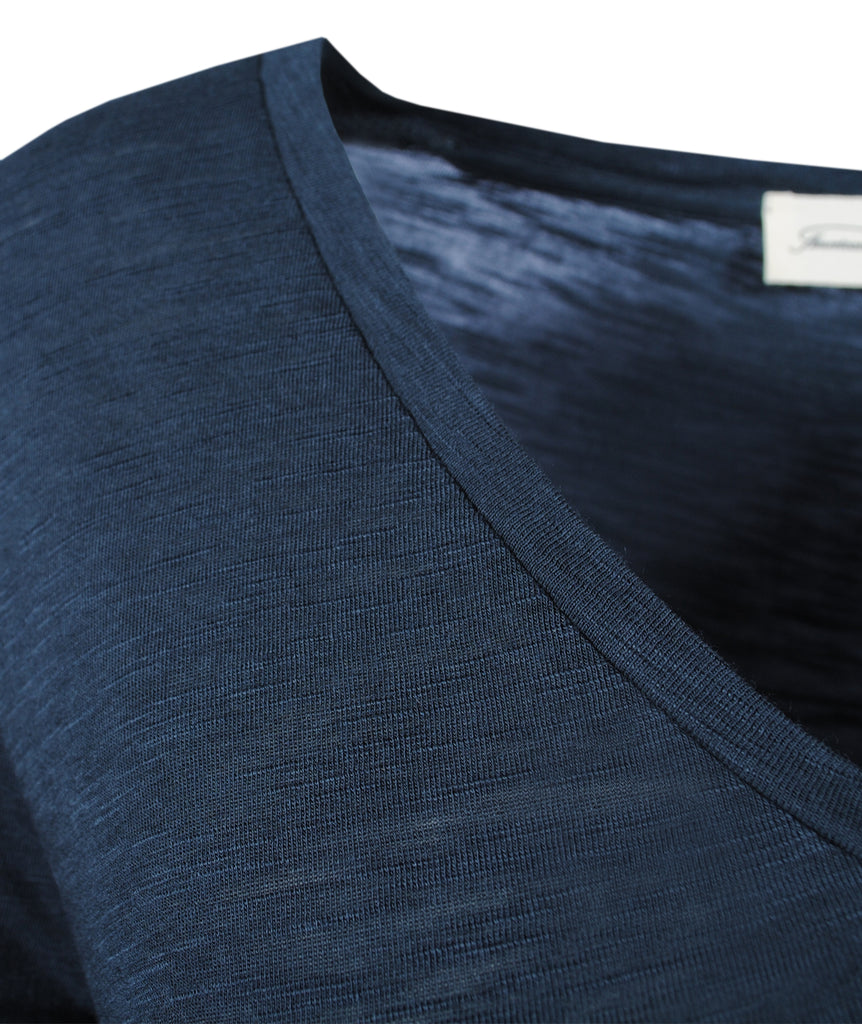 1/1 V-Shirt geflammt | graublau