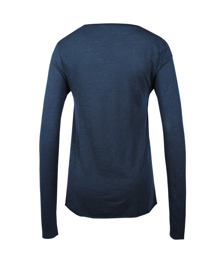 1/1 V-Shirt geflammt | graublau