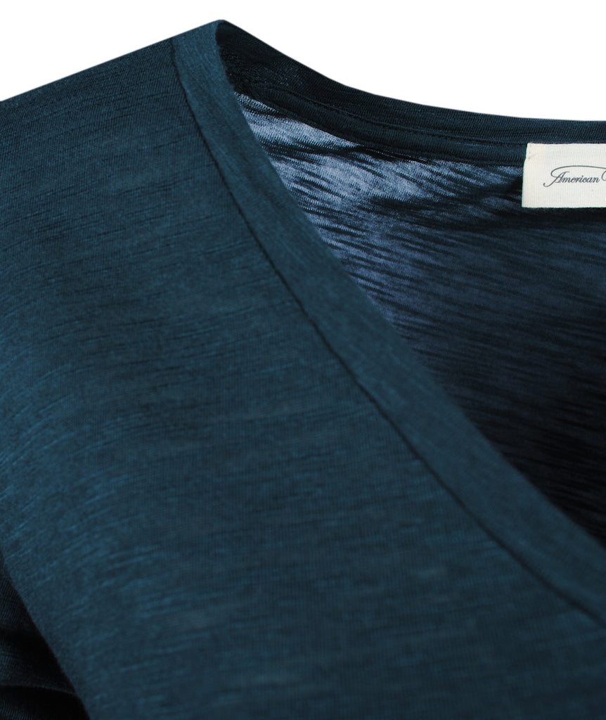 1/1 V-Shirt geflammt | dunkelgrün