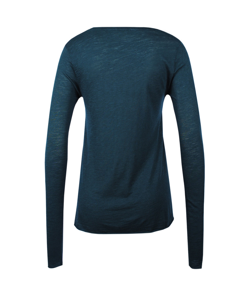 1/1 V-Shirt geflammt | dunkelgrün