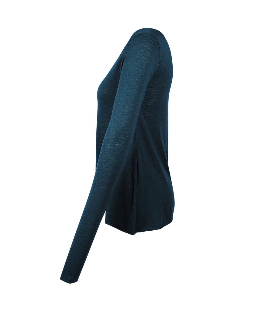 1/1 V-Shirt geflammt | dunkelgrün