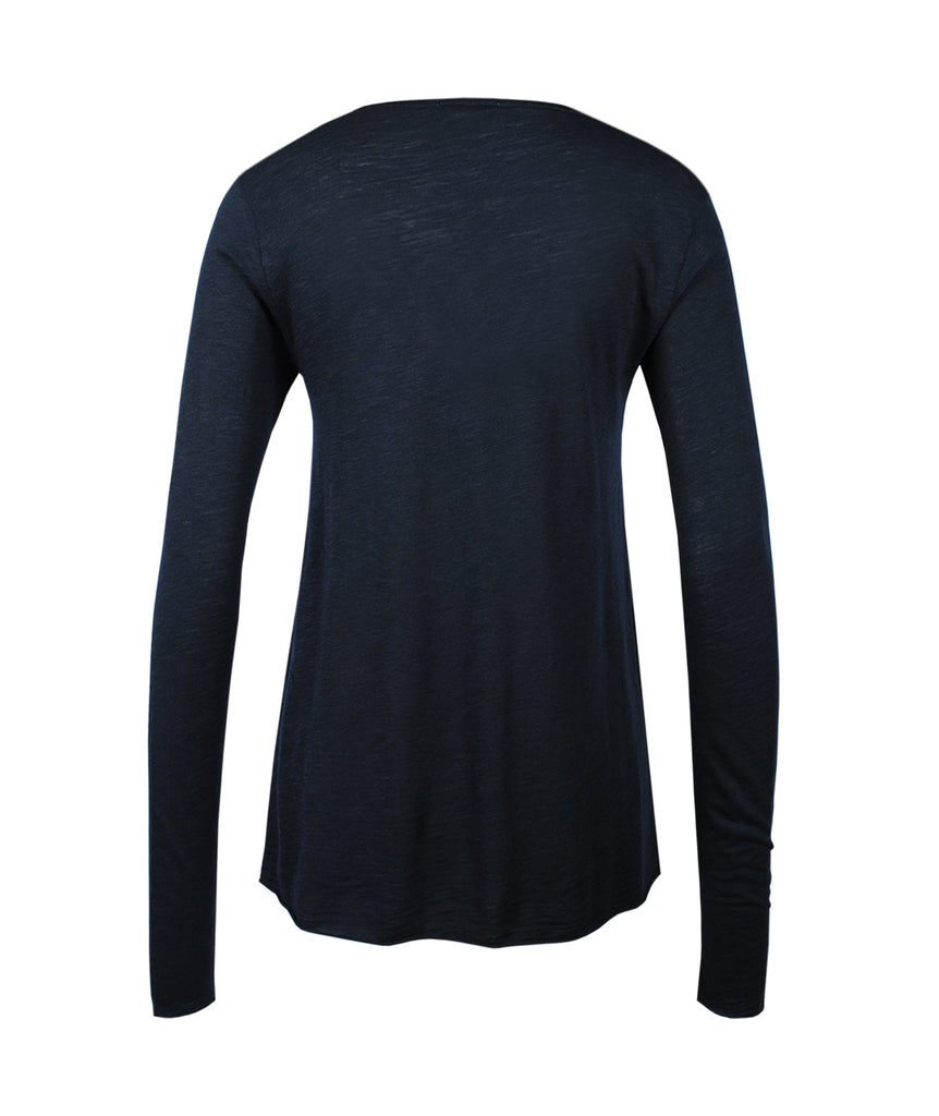 1/1 V-Shirt geflammt | navy