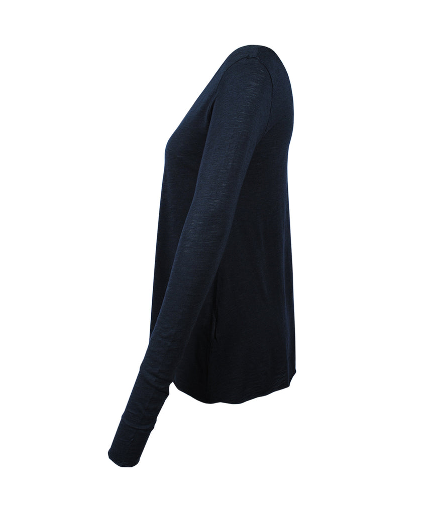 1/1 V-Shirt geflammt | navy