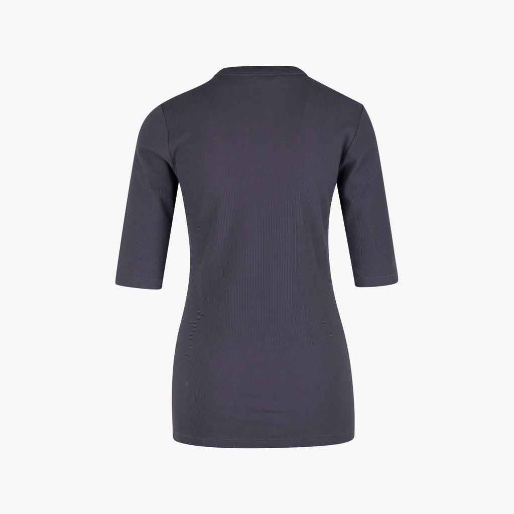 Rippenshirt | blaugrau 