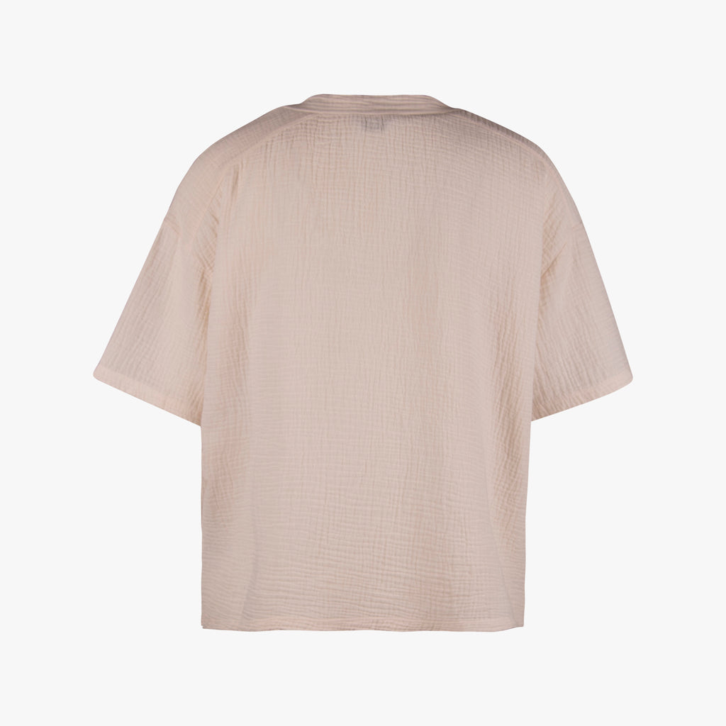 V-Bluse Musselin | beige