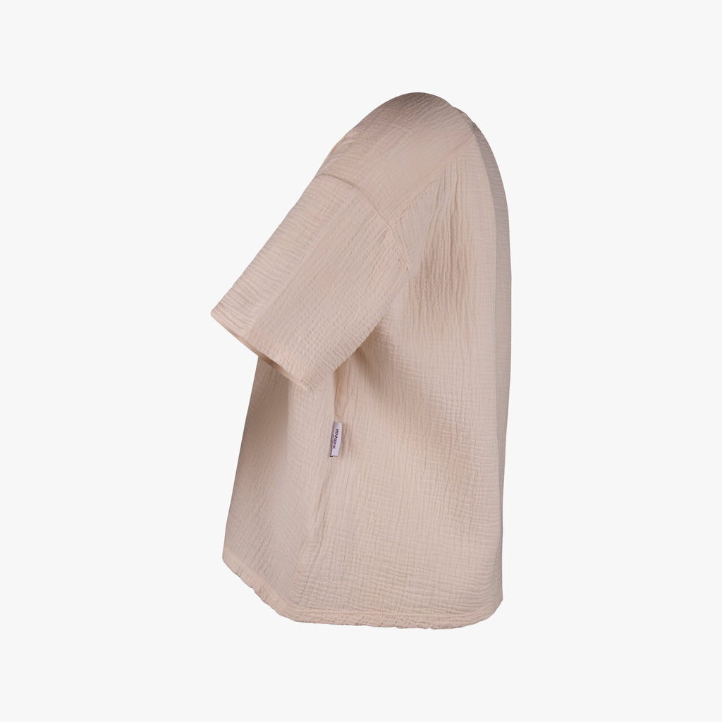 V-Bluse Musselin | beige