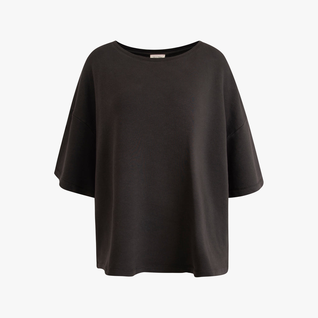 AMERICAN VINTAGE  1/2 Shirt cropped | dunkelbraun