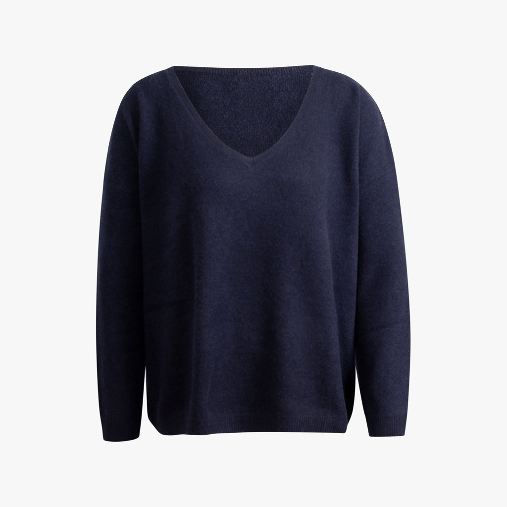 V-Pulli Cashmere | navy