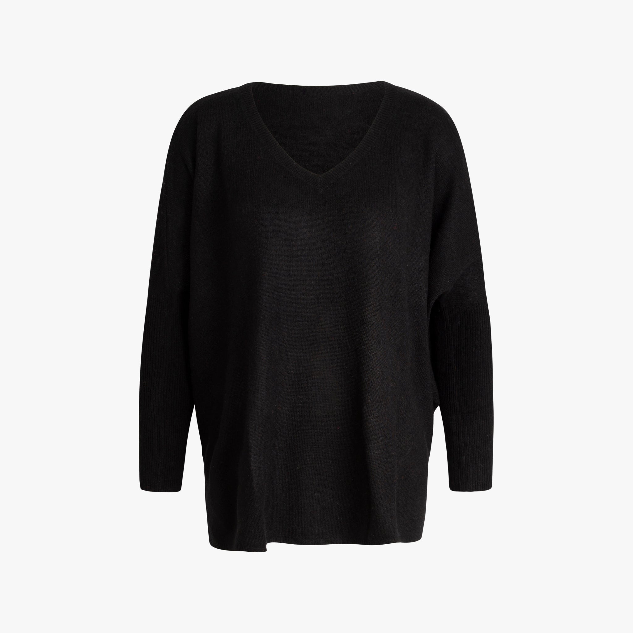 1/1 V-Poncho-Pulli | schwarz