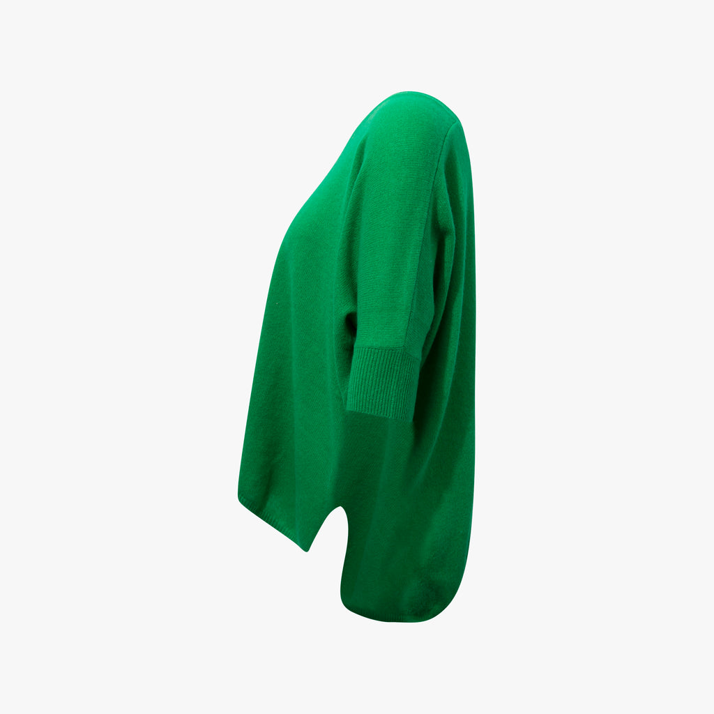 AbsoluteCashmere 1/2 Poncho Pulli | grün