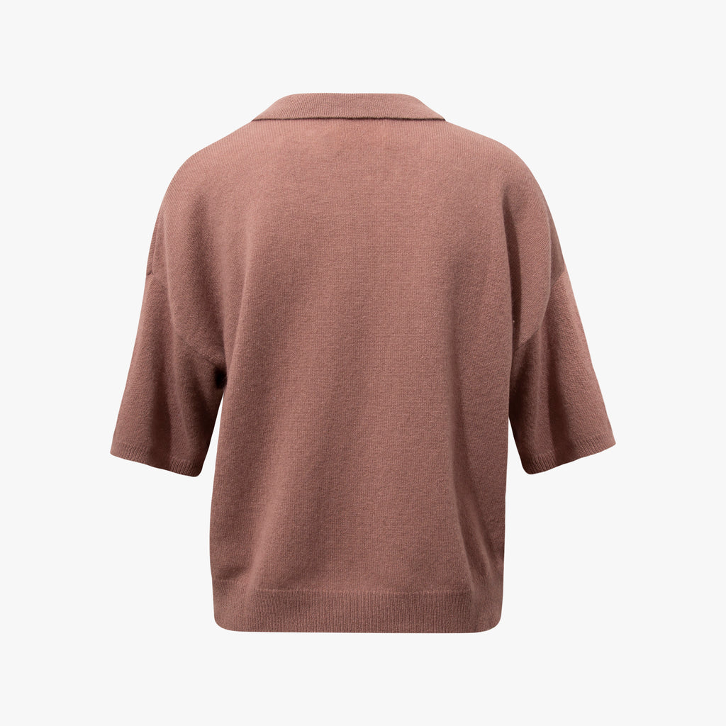 Absolute Casmere Pulli Polokragen | braun-beige