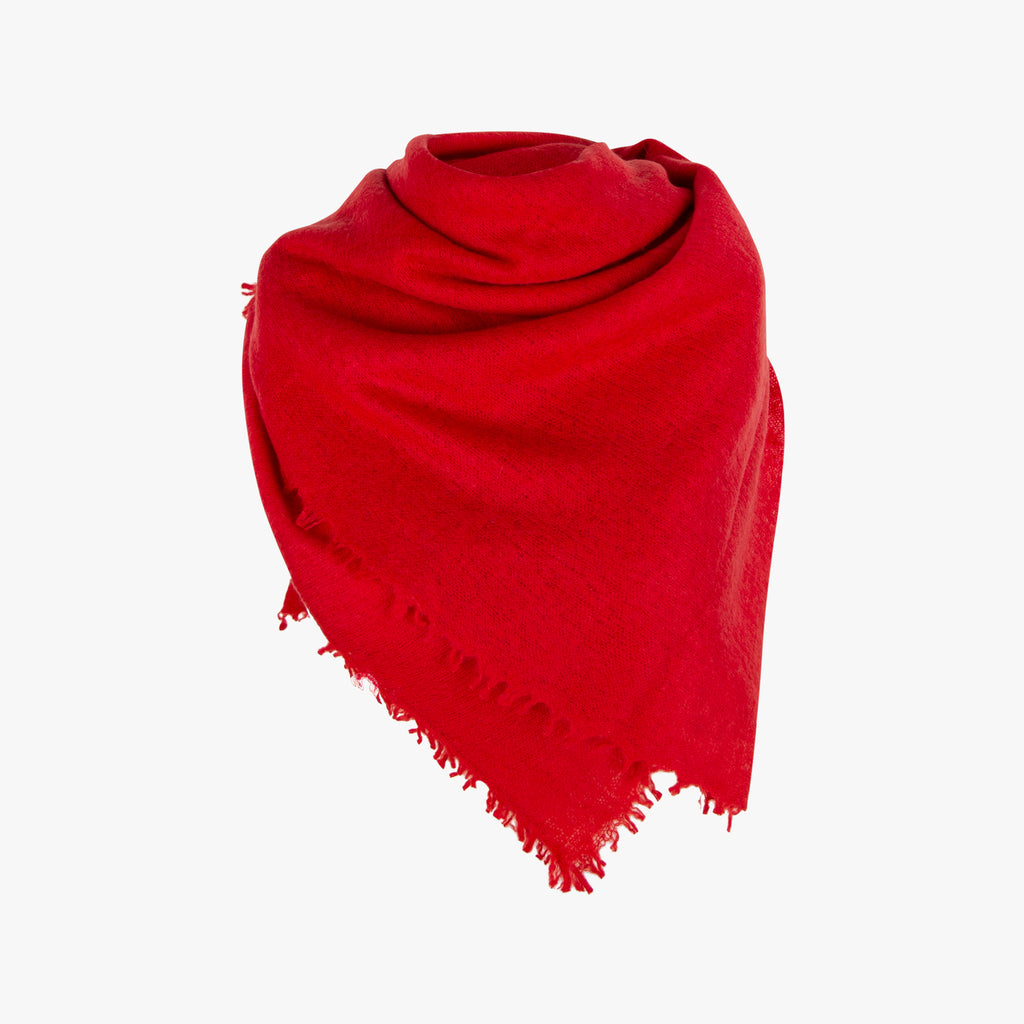 Bakaree Schal gefiltztes Cashmere | rot