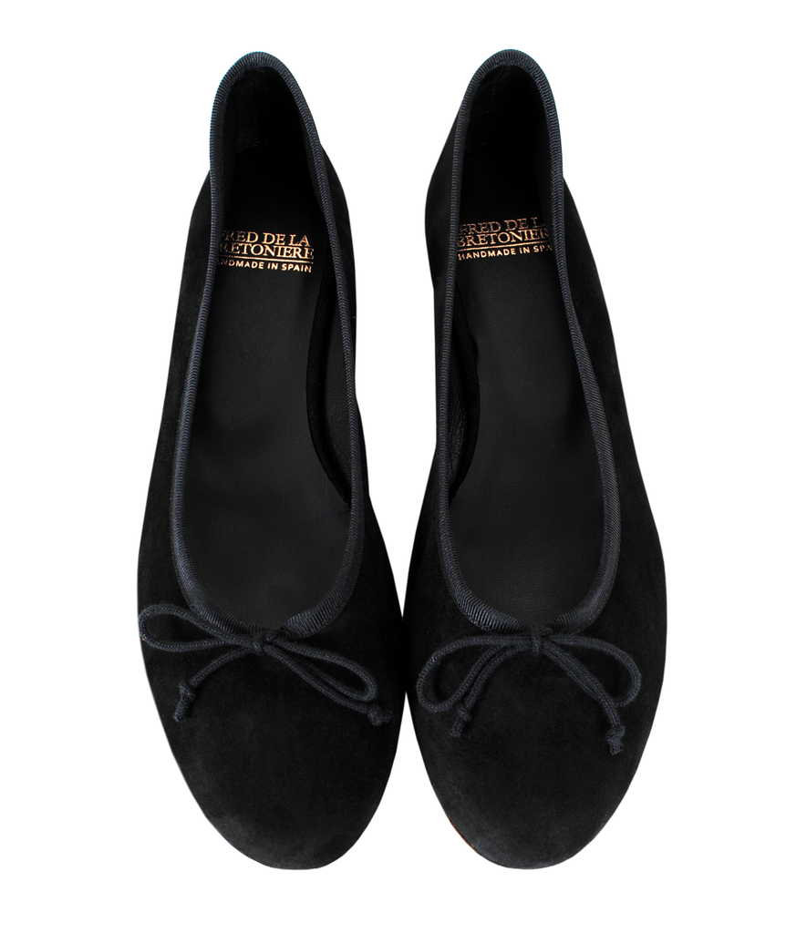 Ballerinas Velour | schwarz