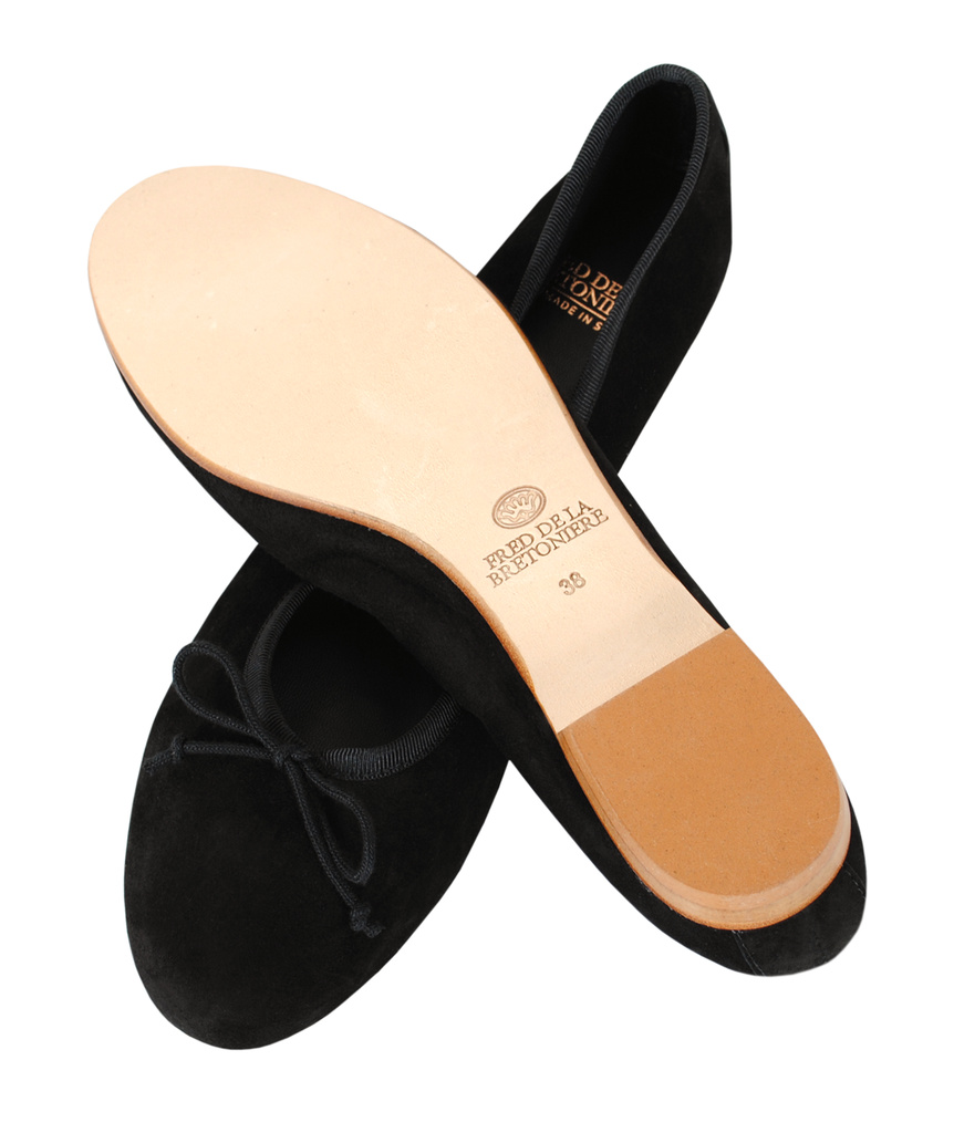 Ballerinas Velour | schwarz