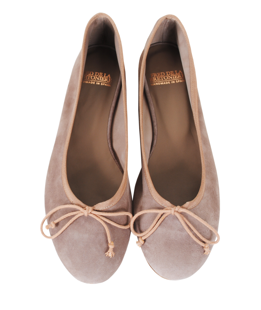 Ballerinas Velour | taupe