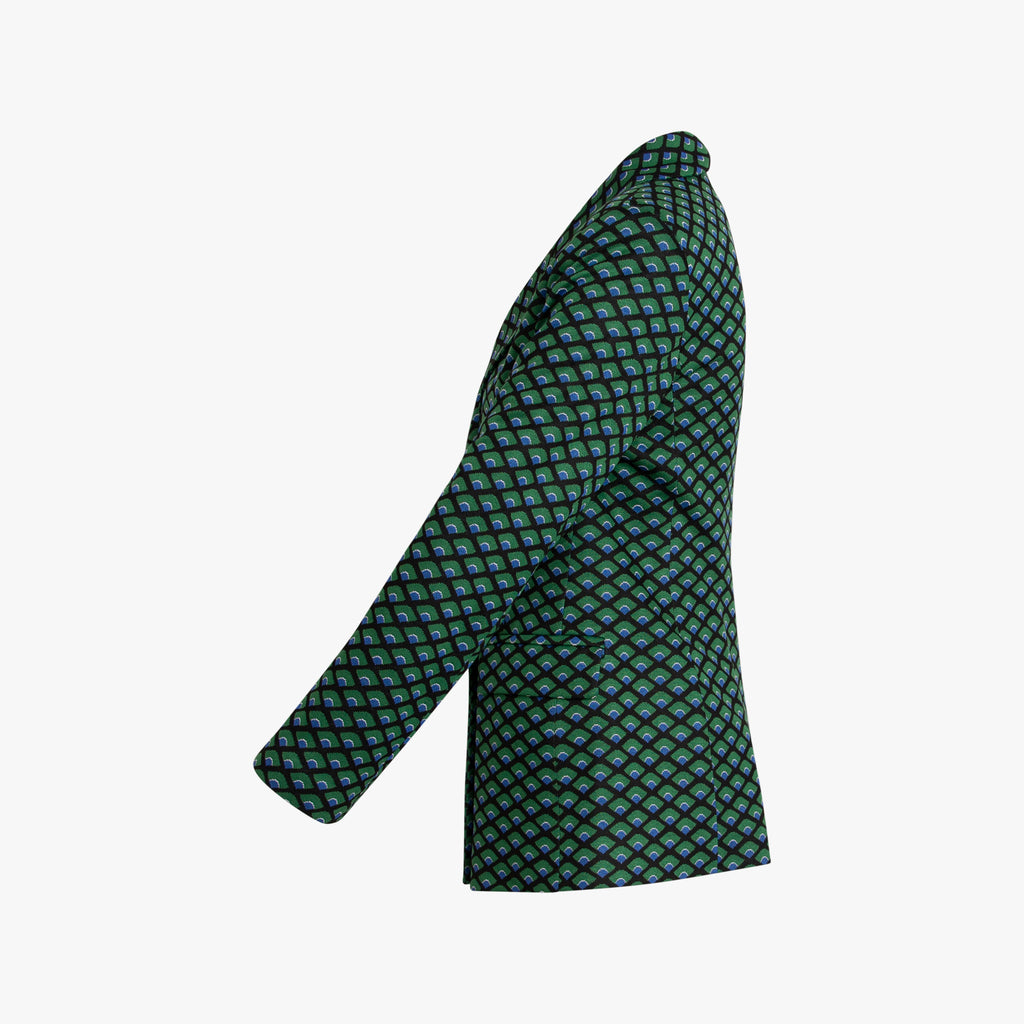 Blazer Print 2-reihig | grün