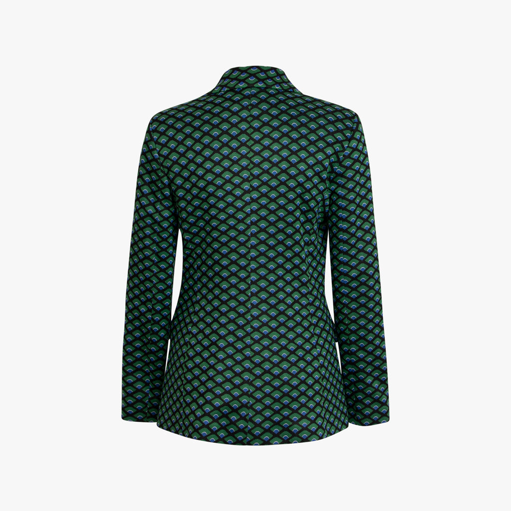 Blazer Print 2-reihig | grün