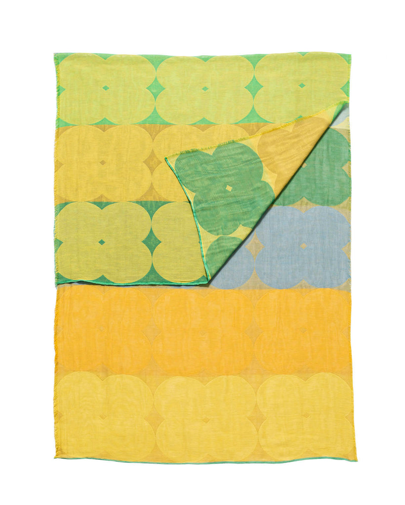 Traits Paris Schal Blondie 50x190cm | grün-gelb