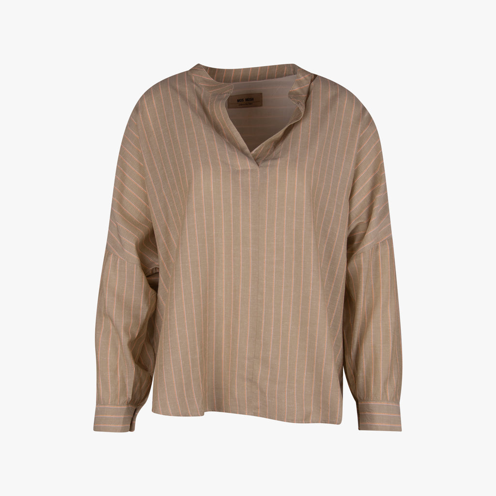 Bluse Lurex Streifen | khaki