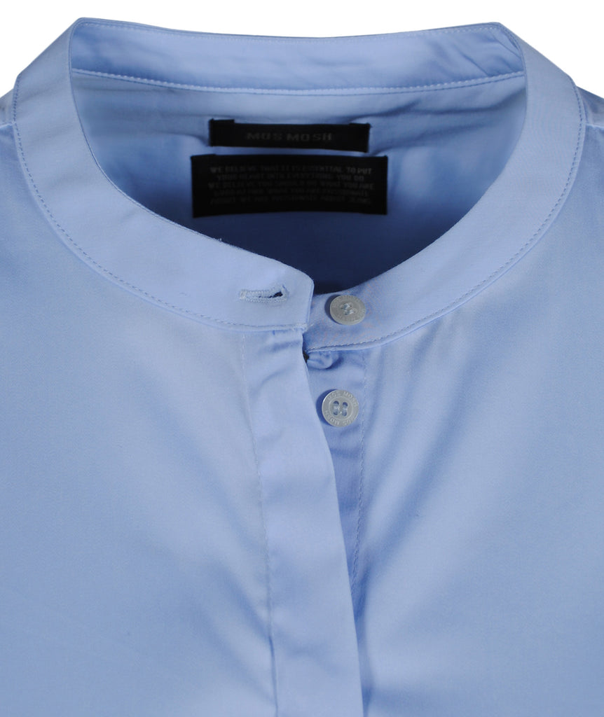 Bluse Rüsche | hellblau