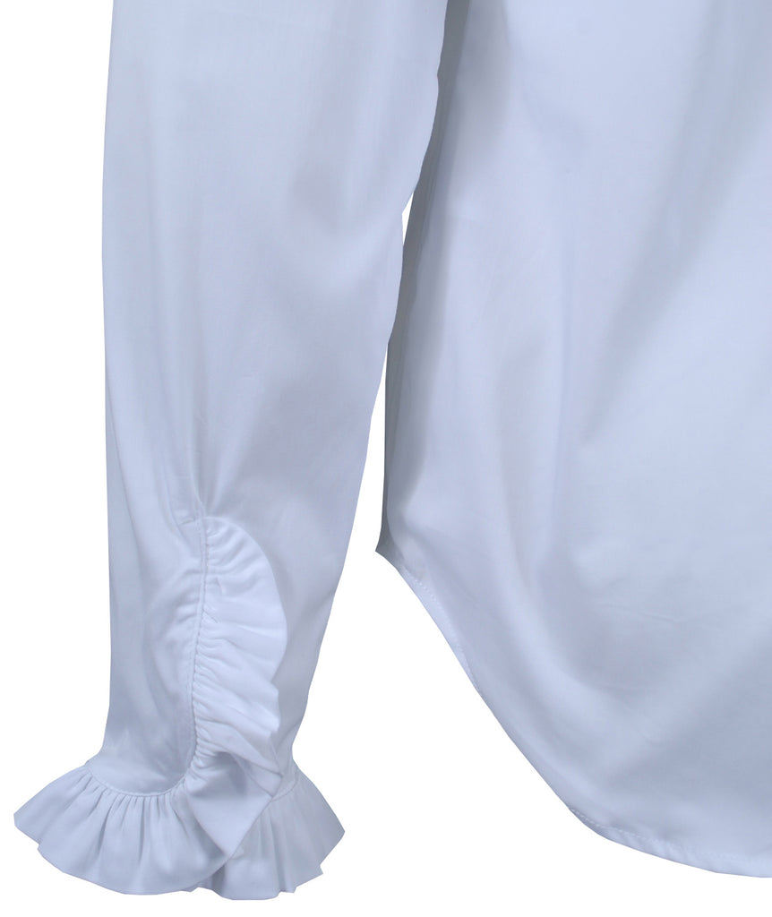 Bluse Rüsche | weiß