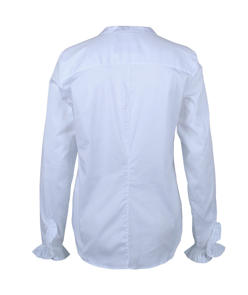 Bluse Rüsche | weiß