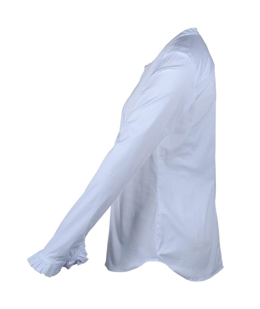 Bluse Rüsche | weiß