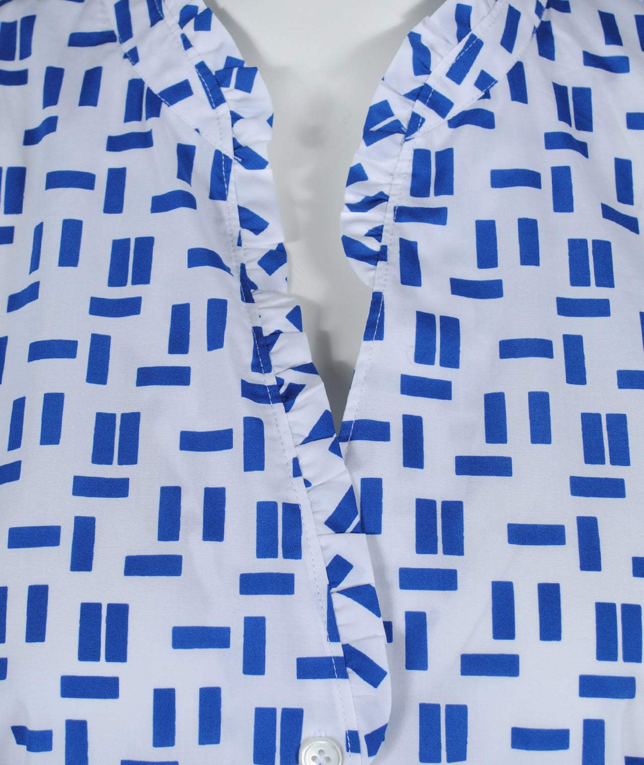 Bluse Rüschenkante | blau