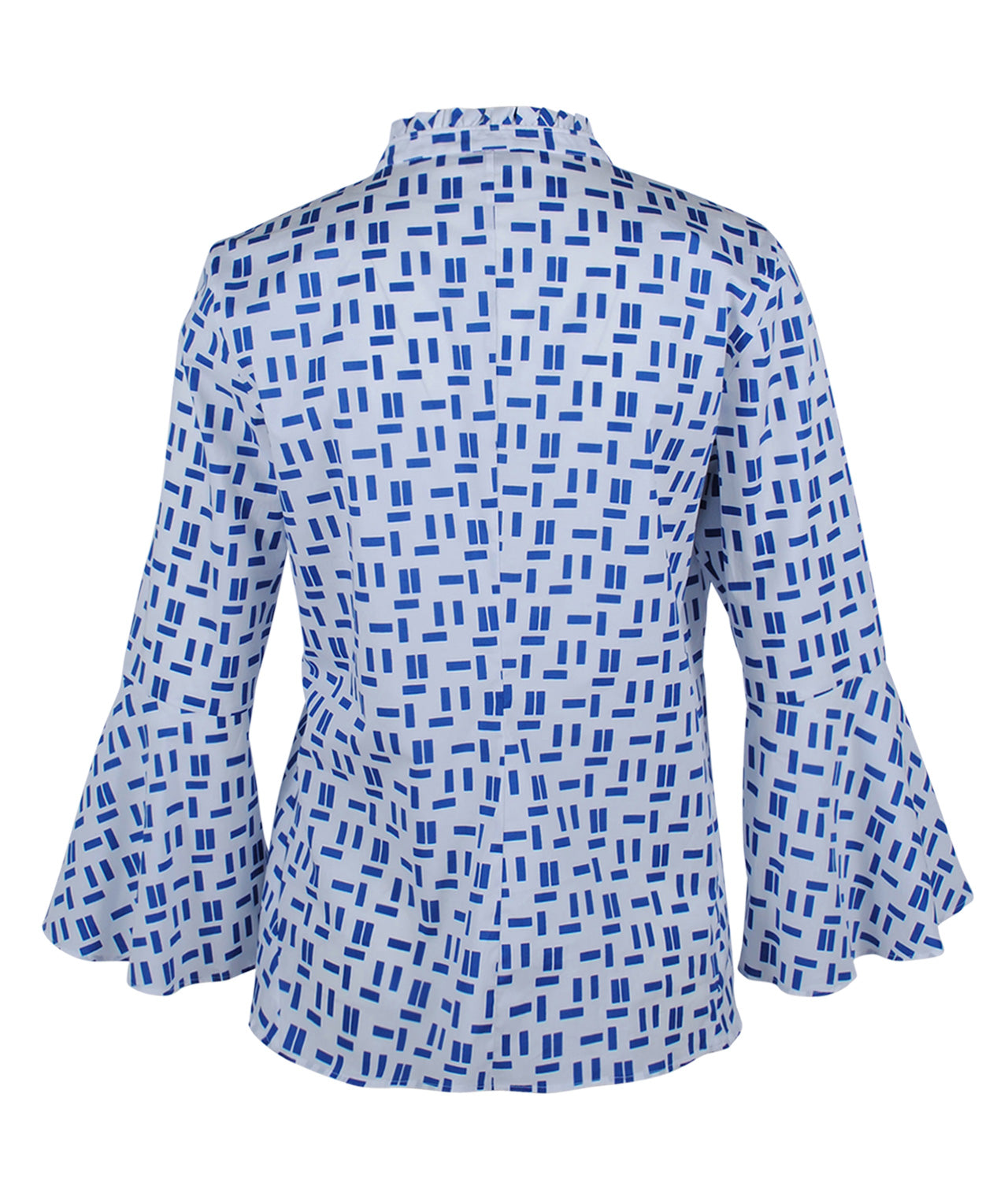 Bluse Rüschenkante | blau